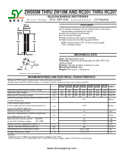RC201 Datasheet PDF Changzhou Shunye Electronics Co.,Ltd.