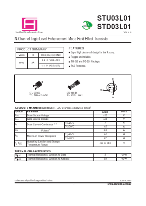 STD03L01 Datasheet PDF Samhop Mircroelectronics