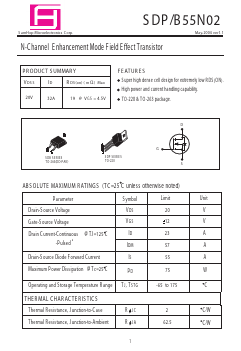 SDB55N02 Datasheet PDF Samhop Mircroelectronics