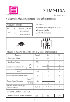 STM9410A Datasheet PDF Samhop Mircroelectronics