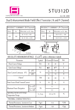 STU312D Datasheet PDF Samhop Mircroelectronics