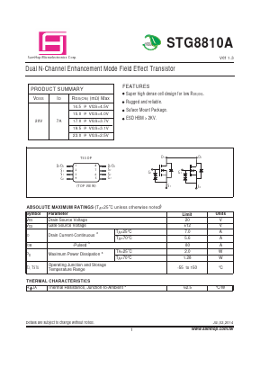 STG8810A Datasheet PDF Samhop Mircroelectronics