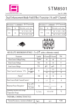 STM8501 Datasheet PDF Samhop Mircroelectronics