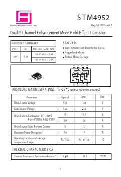 STM4952 Datasheet PDF Samhop Mircroelectronics