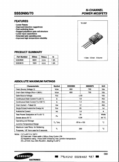 SSS3N70 Datasheet PDF Samsung
