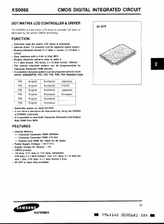 KS0066F03 Datasheet PDF Samsung