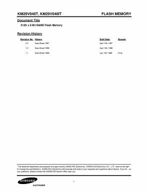 KM29V040T Datasheet PDF Samsung