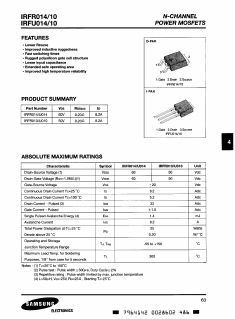 IRFU014 Datasheet PDF Samsung