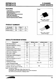 IRFR9010 Datasheet PDF Samsung