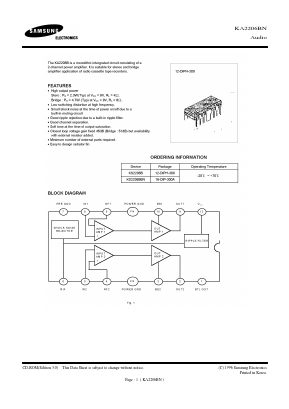 KA22069BN Datasheet PDF Samsung