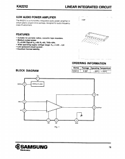 KA2212 Datasheet PDF Samsung