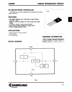 KA2407 Datasheet PDF Samsung