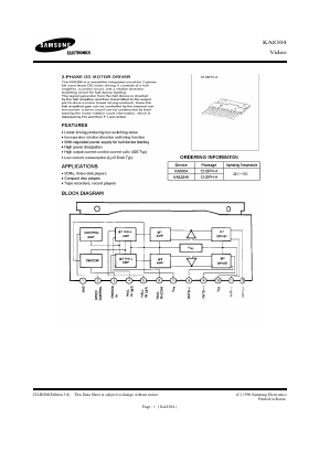 KA8304K Datasheet PDF Samsung