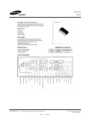 KA8310 Datasheet PDF Samsung