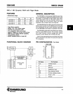 KM4164B-15 Datasheet PDF Samsung