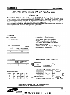 KM44C256D-8L Datasheet PDF Samsung