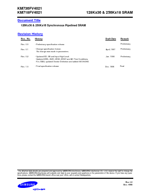 KM718FV4021H-5 Datasheet PDF Samsung
