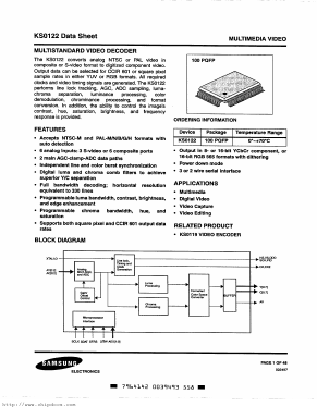 KS0122 Datasheet PDF Samsung