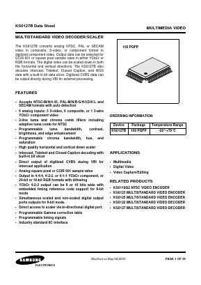 KS0127 Datasheet PDF Samsung