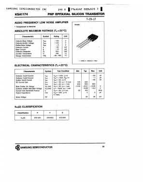 KSA1174 Datasheet PDF Samsung