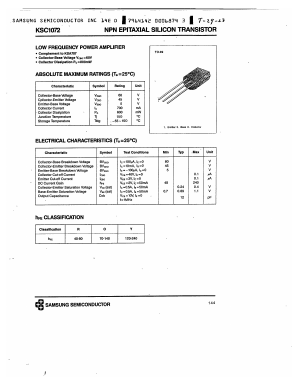 KSC1072 Datasheet PDF Samsung