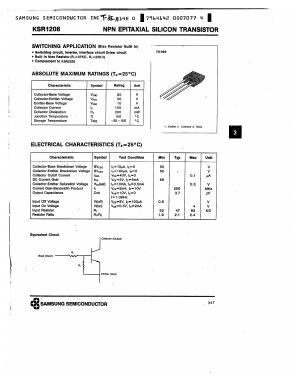 KSR1208 Datasheet PDF Samsung
