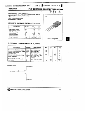 KSR2010 Datasheet PDF Samsung
