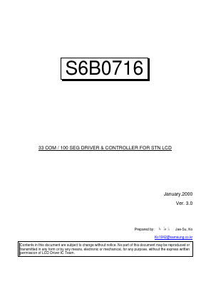 S6B0716 Datasheet PDF Samsung