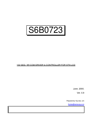 S6B0723 Datasheet PDF Samsung