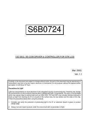 S6B0724 Datasheet PDF Samsung