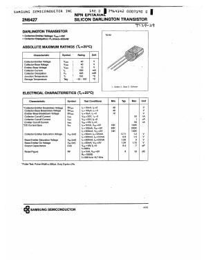2N6427 Datasheet PDF Samsung