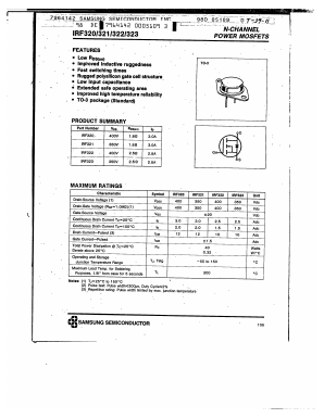 IRF323 Datasheet PDF Samsung