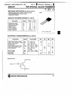 KSR2201 Datasheet PDF Samsung