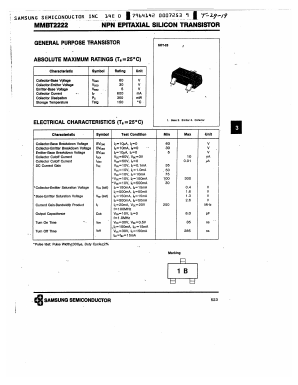 MMBT2222 Datasheet PDF Samsung