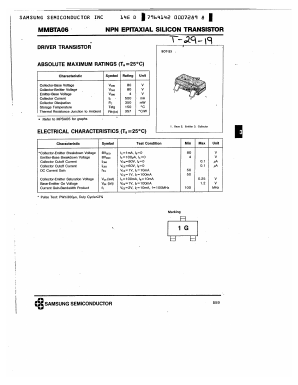 MMBTA06 Datasheet PDF Samsung