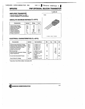 MPS3702 Datasheet PDF Samsung