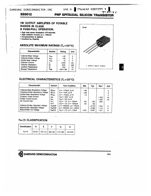 SS9012 Datasheet PDF Samsung