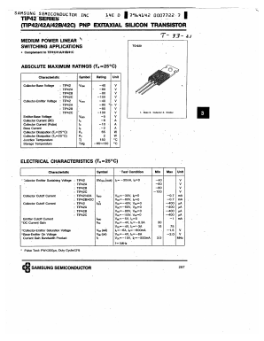 TIP42A Datasheet PDF Samsung