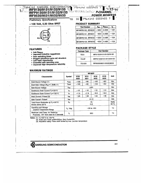 IRF9233_ Datasheet PDF Samsung