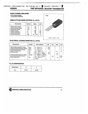 KSA916 Datasheet PDF Samsung