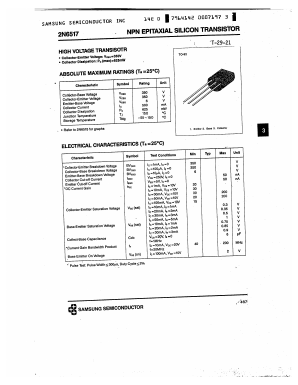 2N6517 Datasheet PDF Samsung