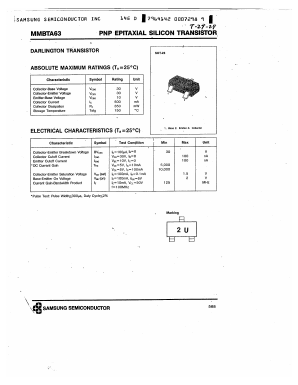 MMBTA63 Datasheet PDF Samsung