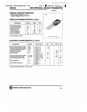 2N4124 Datasheet PDF Samsung