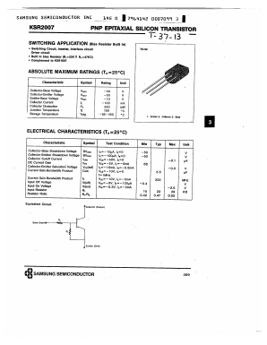 KSR2007 Datasheet PDF Samsung