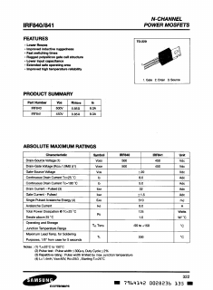 IRF840 Datasheet PDF Samsung