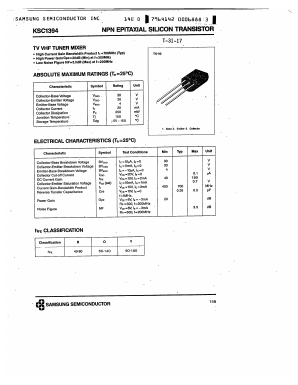 KSC1394 Datasheet PDF Samsung