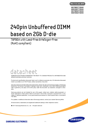 M391B5273DH0 Datasheet PDF Samsung