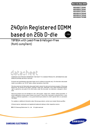 M393B5270DH0 Datasheet PDF Samsung