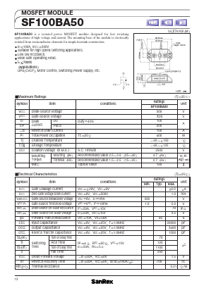 SF100BA50 Datasheet PDF SanRex Corporation