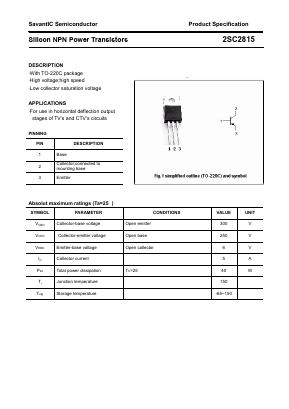 C2815 Datasheet PDF SavantIC Semiconductor 